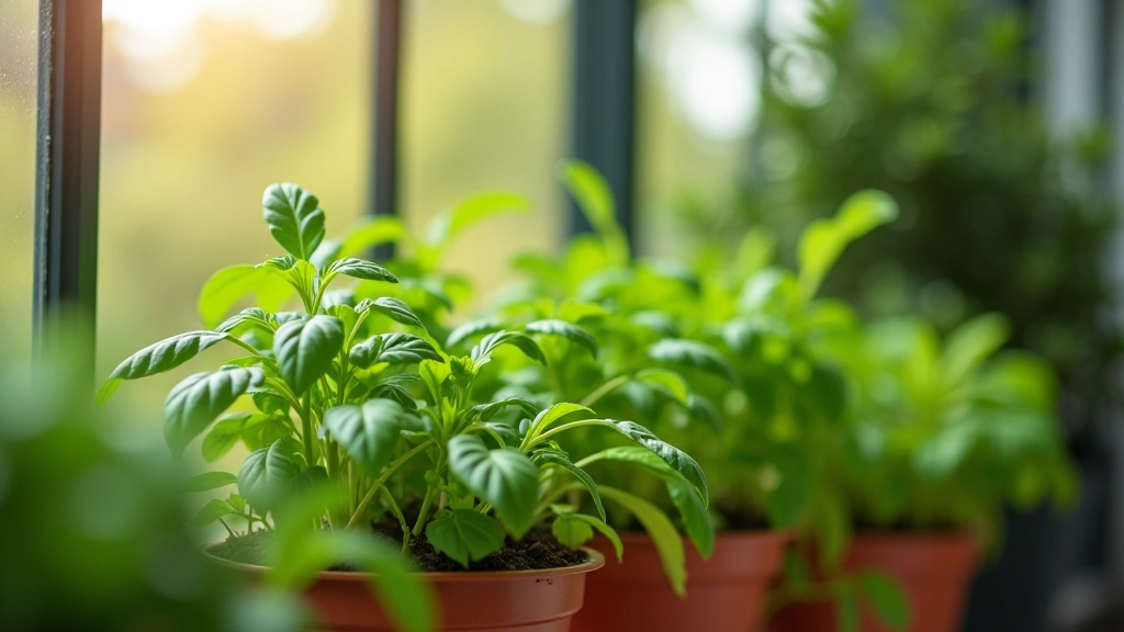 Balcon avec plantes et herbes cultivées pour le budget alimentaire