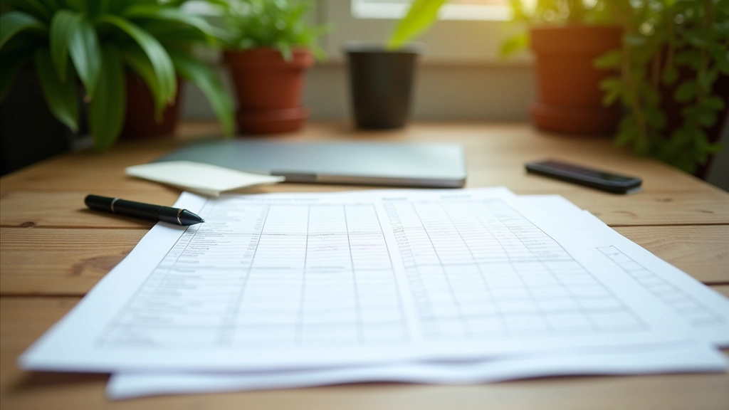 Espace de travail professionnel avec plans de jardinage, calendriers saisonniers et documents d'optimisation budgétaire